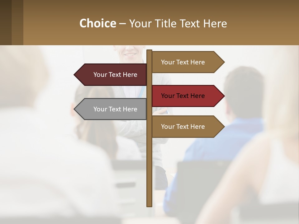Woman Outside Two PowerPoint Template