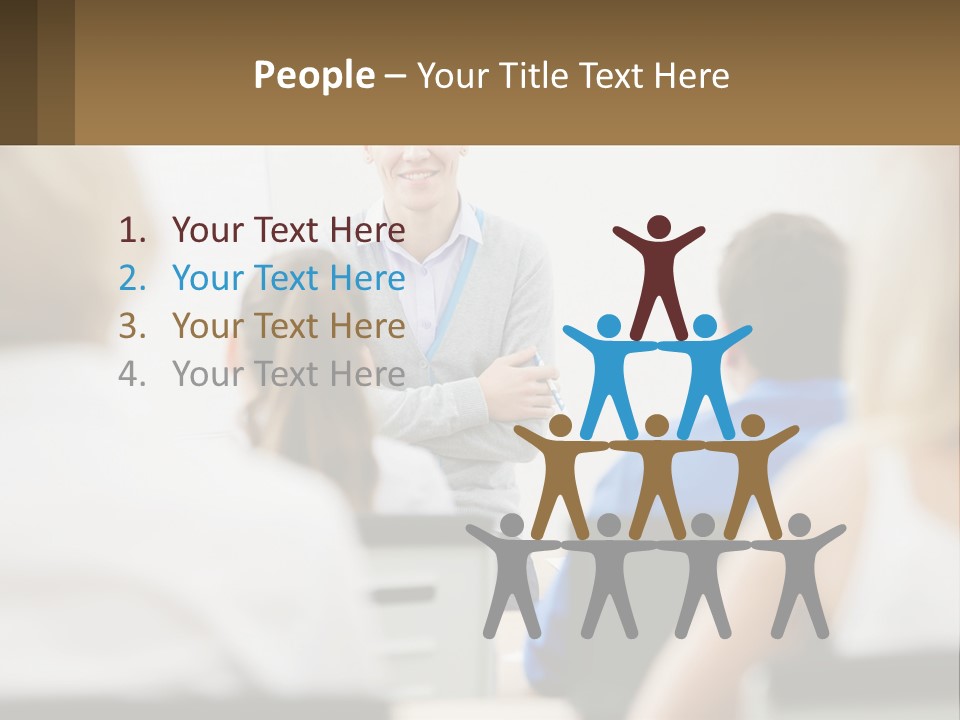 Woman Outside Two PowerPoint Template