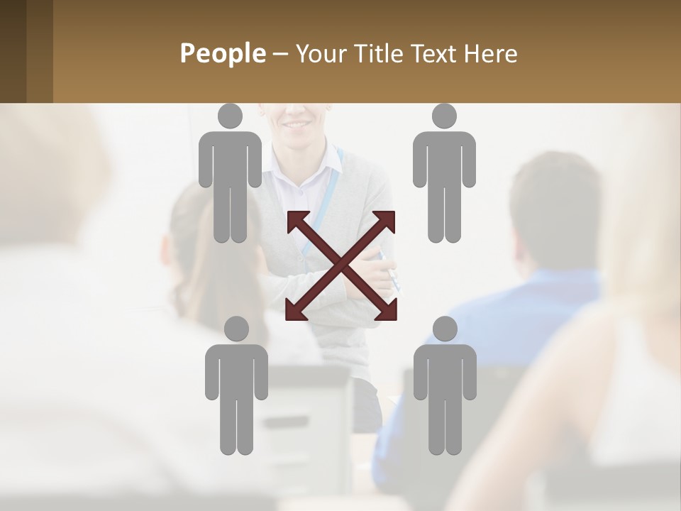 Woman Outside Two PowerPoint Template