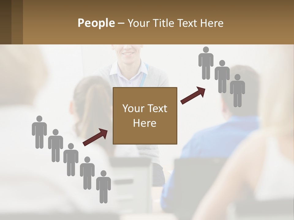 Woman Outside Two PowerPoint Template