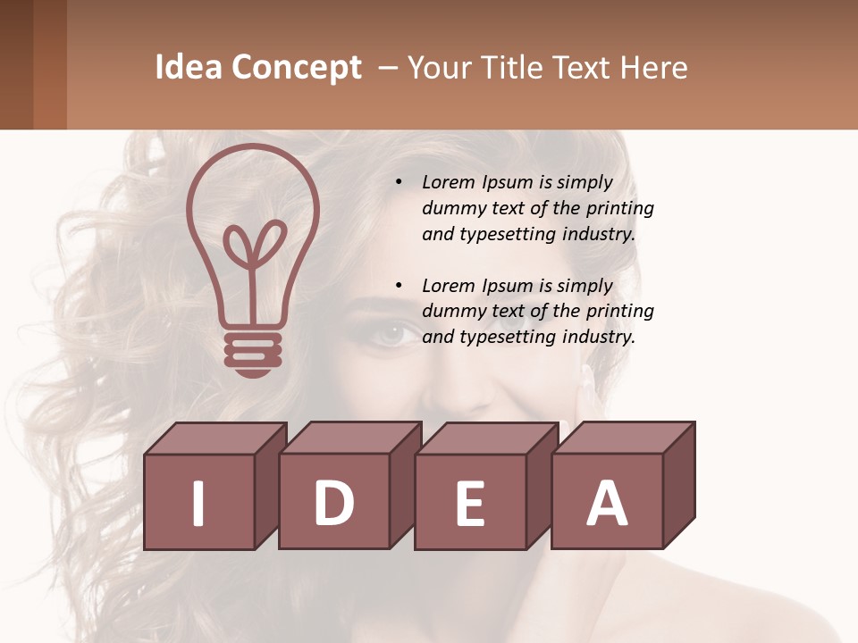 Outdoor Female Girl PowerPoint Template