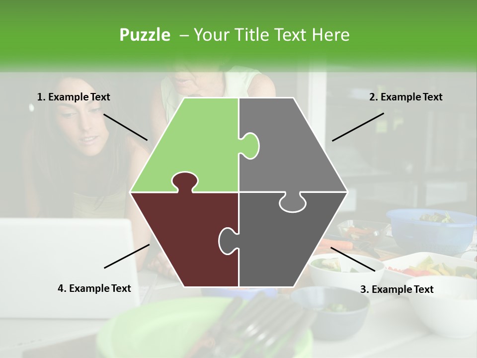 Holding Lawn Green PowerPoint Template