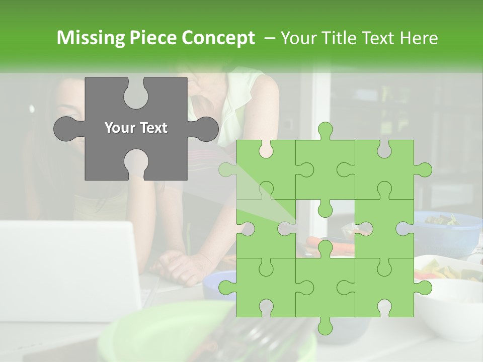 Holding Lawn Green PowerPoint Template