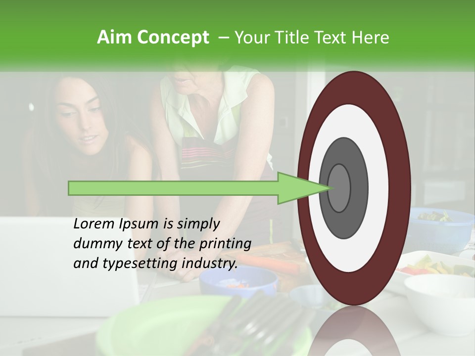 Holding Lawn Green PowerPoint Template