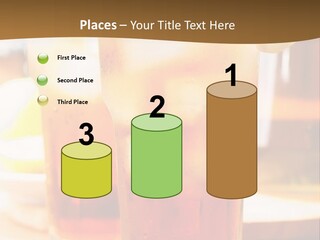 A Table Topped With Glasses Filled With Drinks PowerPoint Template