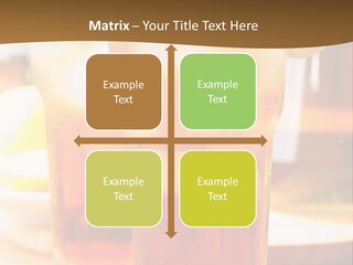 A Table Topped With Glasses Filled With Drinks PowerPoint Template