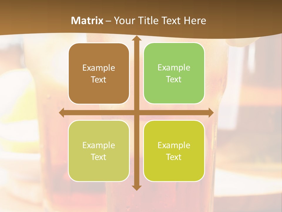 A Table Topped With Glasses Filled With Drinks PowerPoint Template