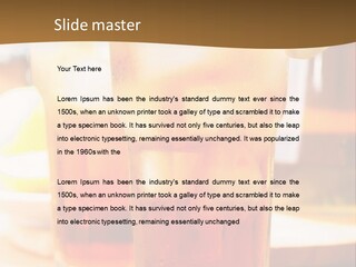 A Table Topped With Glasses Filled With Drinks PowerPoint Template