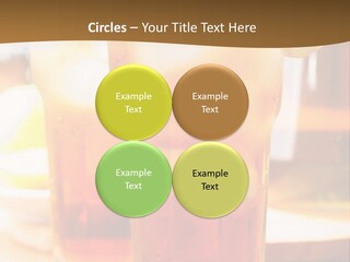 A Table Topped With Glasses Filled With Drinks PowerPoint Template