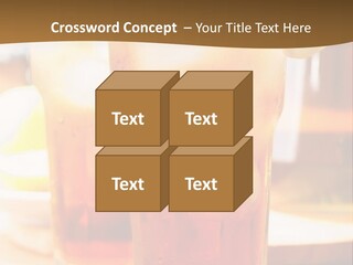 A Table Topped With Glasses Filled With Drinks PowerPoint Template
