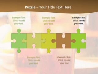 A Table Topped With Glasses Filled With Drinks PowerPoint Template