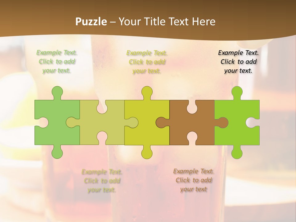 A Table Topped With Glasses Filled With Drinks PowerPoint Template