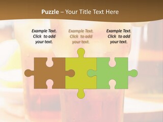 A Table Topped With Glasses Filled With Drinks PowerPoint Template