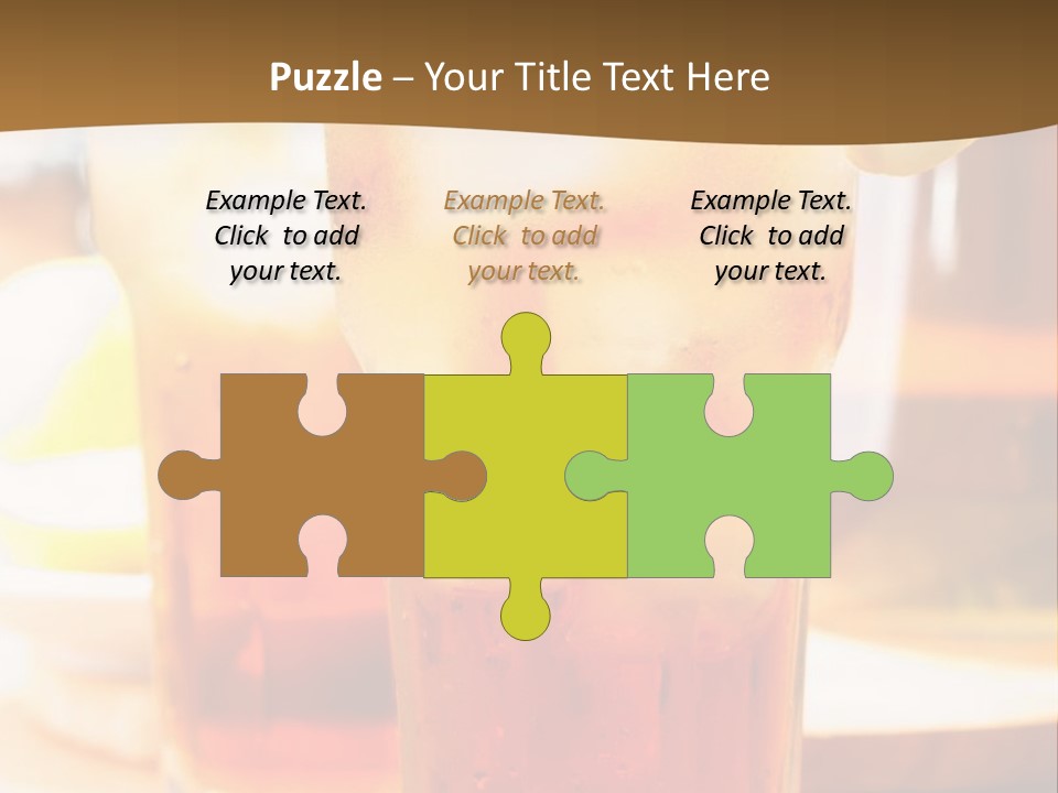 A Table Topped With Glasses Filled With Drinks PowerPoint Template