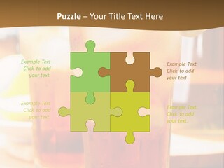 A Table Topped With Glasses Filled With Drinks PowerPoint Template