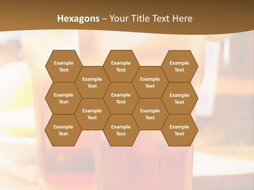 A Table Topped With Glasses Filled With Drinks PowerPoint Template