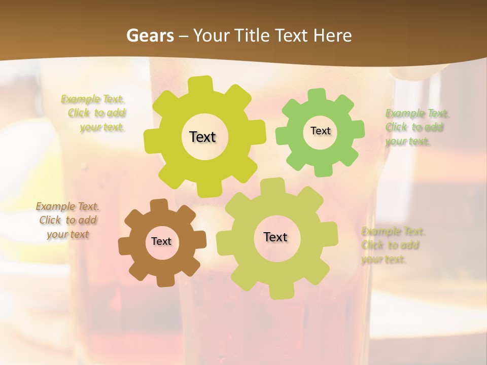 A Table Topped With Glasses Filled With Drinks PowerPoint Template