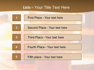 A Table Topped With Glasses Filled With Drinks PowerPoint Template