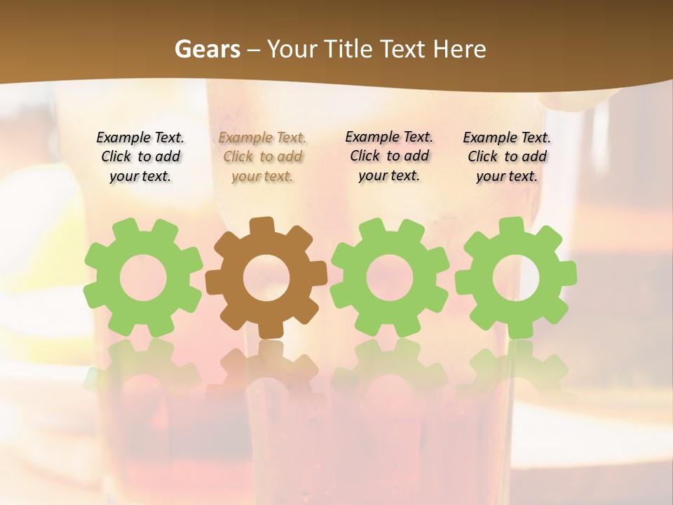 A Table Topped With Glasses Filled With Drinks PowerPoint Template