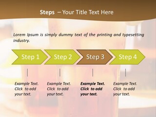A Table Topped With Glasses Filled With Drinks PowerPoint Template