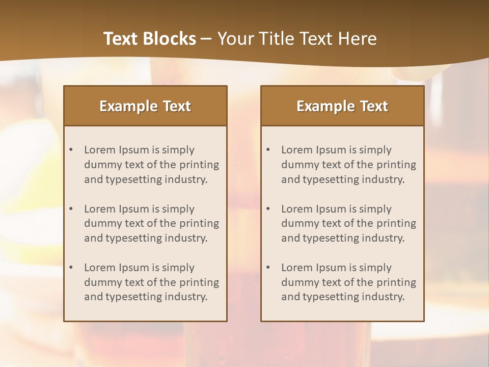 A Table Topped With Glasses Filled With Drinks PowerPoint Template