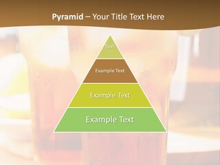 A Table Topped With Glasses Filled With Drinks PowerPoint Template