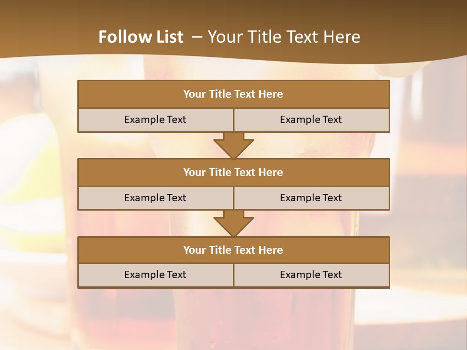 A Table Topped With Glasses Filled With Drinks PowerPoint Template
