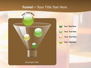 A Table Topped With Glasses Filled With Drinks PowerPoint Template