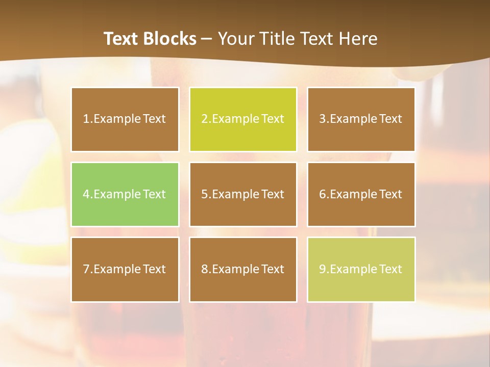 A Table Topped With Glasses Filled With Drinks PowerPoint Template