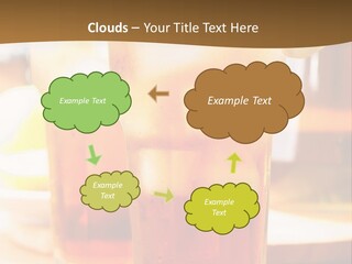 A Table Topped With Glasses Filled With Drinks PowerPoint Template