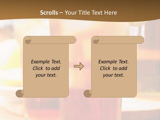 A Table Topped With Glasses Filled With Drinks PowerPoint Template