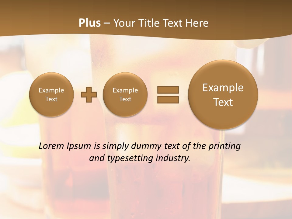 A Table Topped With Glasses Filled With Drinks PowerPoint Template