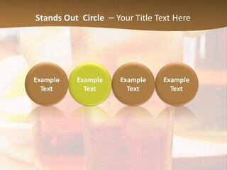 A Table Topped With Glasses Filled With Drinks PowerPoint Template