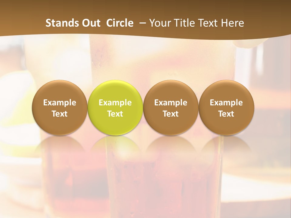A Table Topped With Glasses Filled With Drinks PowerPoint Template