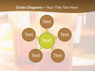 A Table Topped With Glasses Filled With Drinks PowerPoint Template
