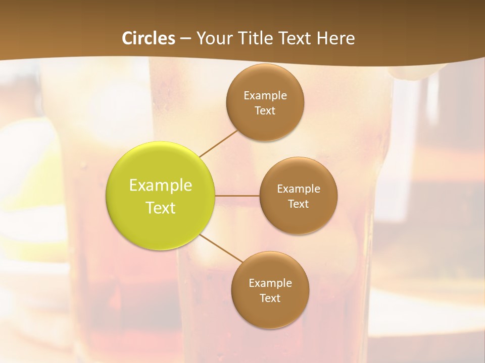 A Table Topped With Glasses Filled With Drinks PowerPoint Template