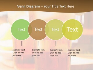 A Table Topped With Glasses Filled With Drinks PowerPoint Template