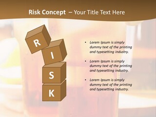 A Table Topped With Glasses Filled With Drinks PowerPoint Template