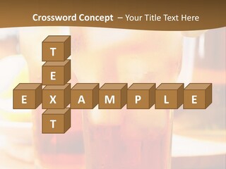 A Table Topped With Glasses Filled With Drinks PowerPoint Template