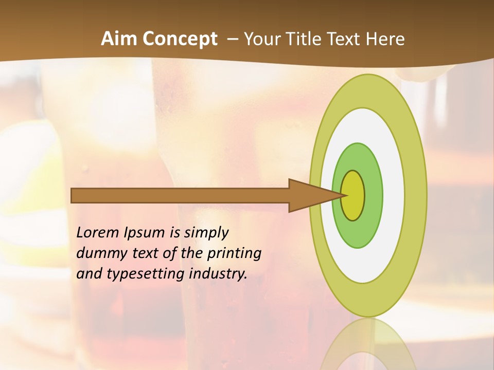 A Table Topped With Glasses Filled With Drinks PowerPoint Template