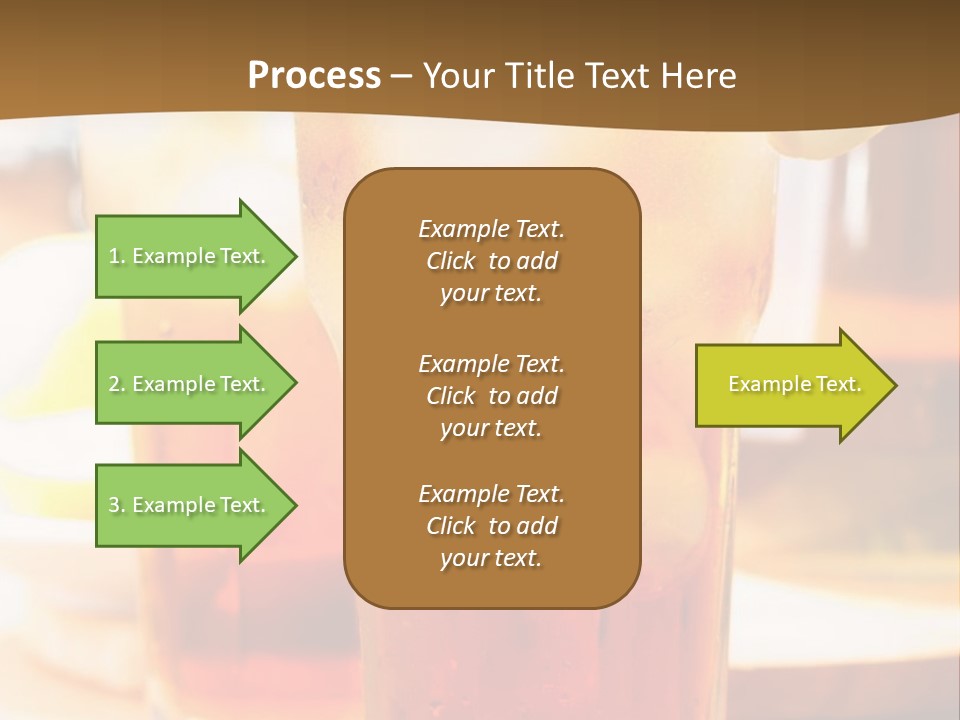 A Table Topped With Glasses Filled With Drinks PowerPoint Template