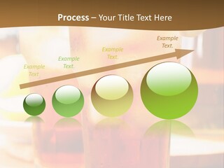 A Table Topped With Glasses Filled With Drinks PowerPoint Template