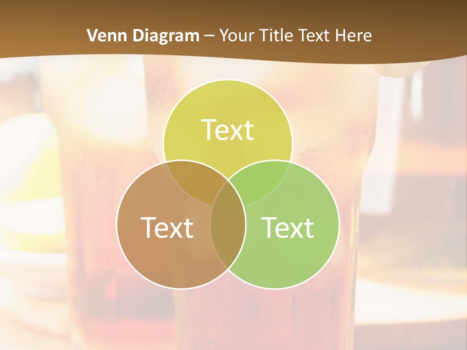 A Table Topped With Glasses Filled With Drinks PowerPoint Template