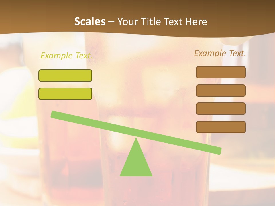A Table Topped With Glasses Filled With Drinks PowerPoint Template