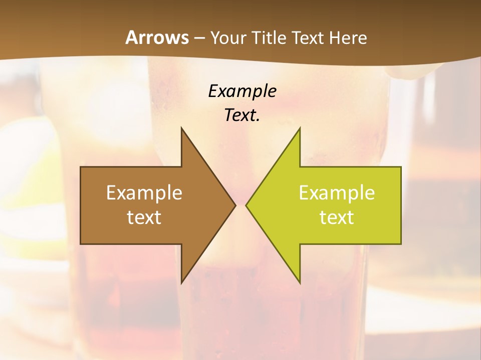 A Table Topped With Glasses Filled With Drinks PowerPoint Template