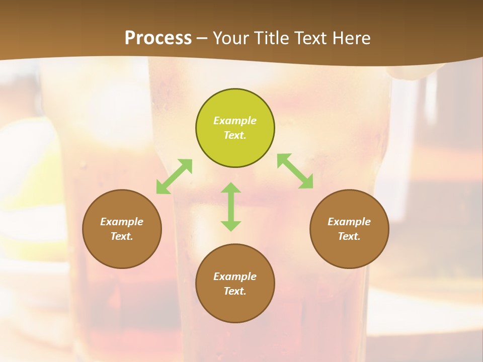 A Table Topped With Glasses Filled With Drinks PowerPoint Template