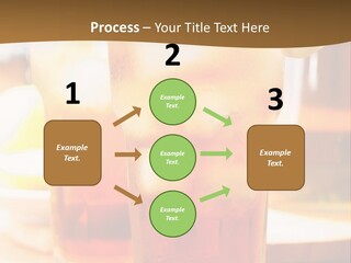 A Table Topped With Glasses Filled With Drinks PowerPoint Template