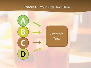 A Table Topped With Glasses Filled With Drinks PowerPoint Template