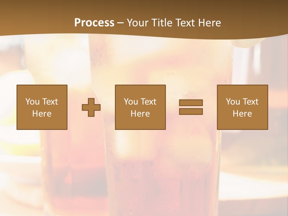 A Table Topped With Glasses Filled With Drinks PowerPoint Template
