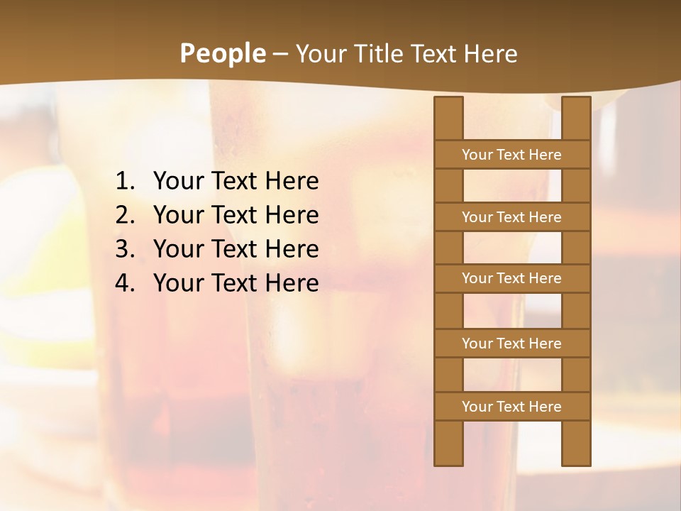 A Table Topped With Glasses Filled With Drinks PowerPoint Template